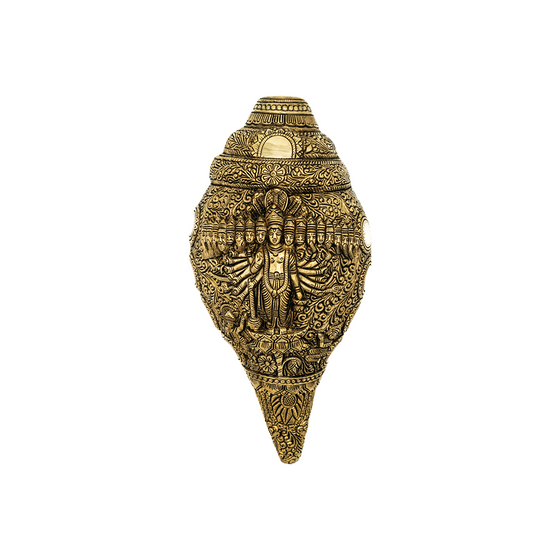 BRASS SHANKH WALL MOUNTED 9"