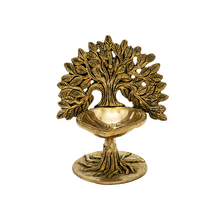  BRASS TREE WITH LAMP 7"