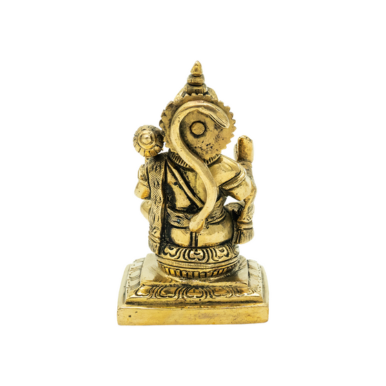 SITTING HANUMAN BRASS IDOL 4.5"