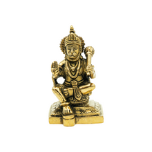  SITTING HANUMAN BRASS IDOL 4.5"