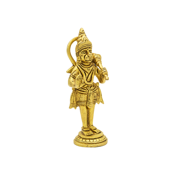 STANDING HANUMAN BRASS IDOL 5"