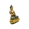 STONE STUDDED BRASS BUDDHA 10"